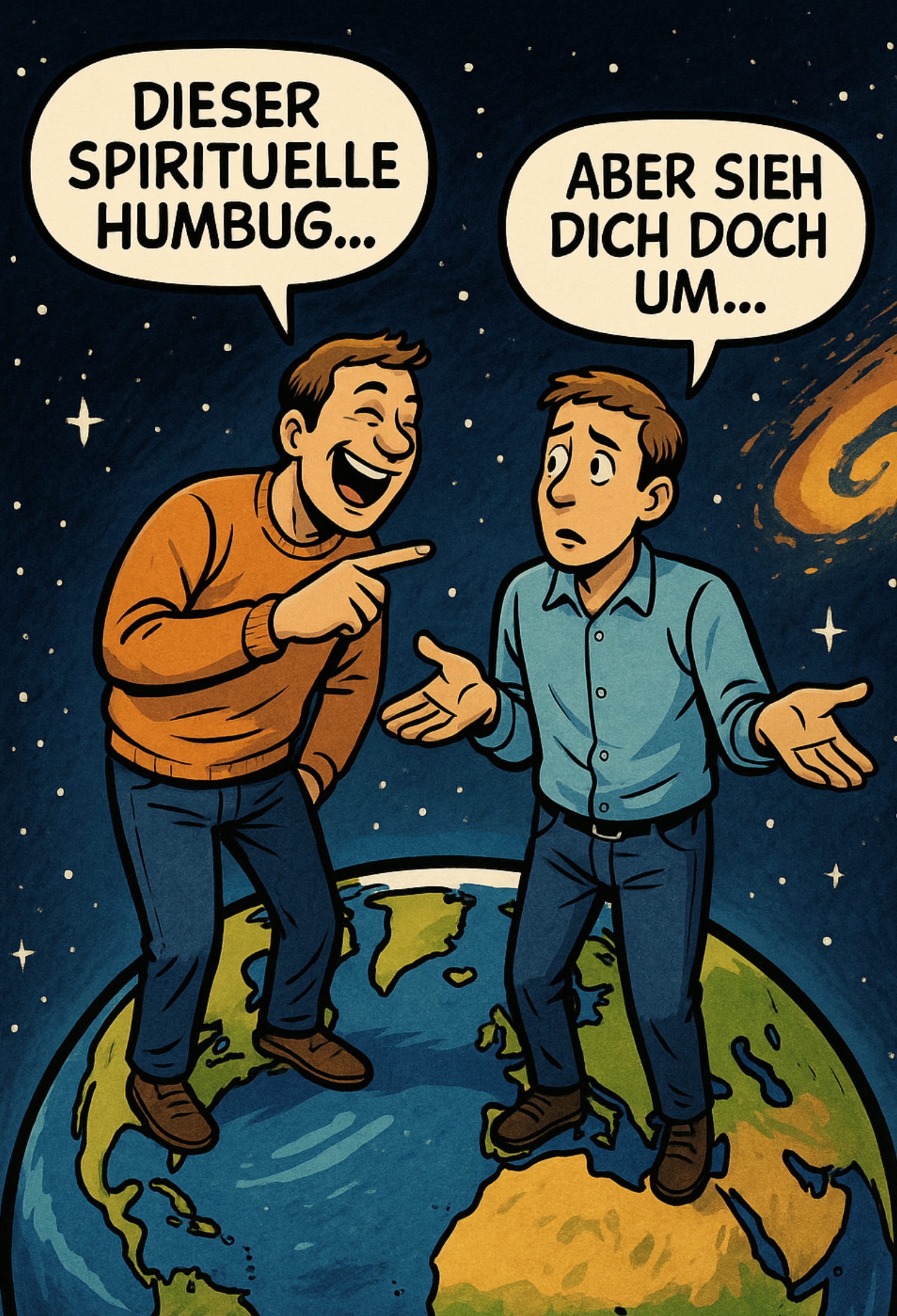 Kristall-Hippie Esotante Schwurbelkopf / Schwurbler Mondanbeter