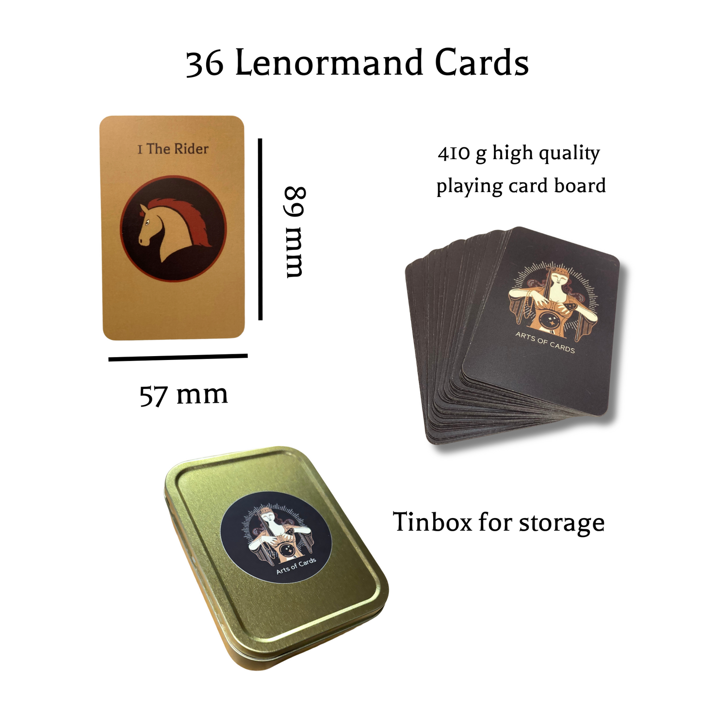 Lenormand Deck Arts of Cards 36 Cards English