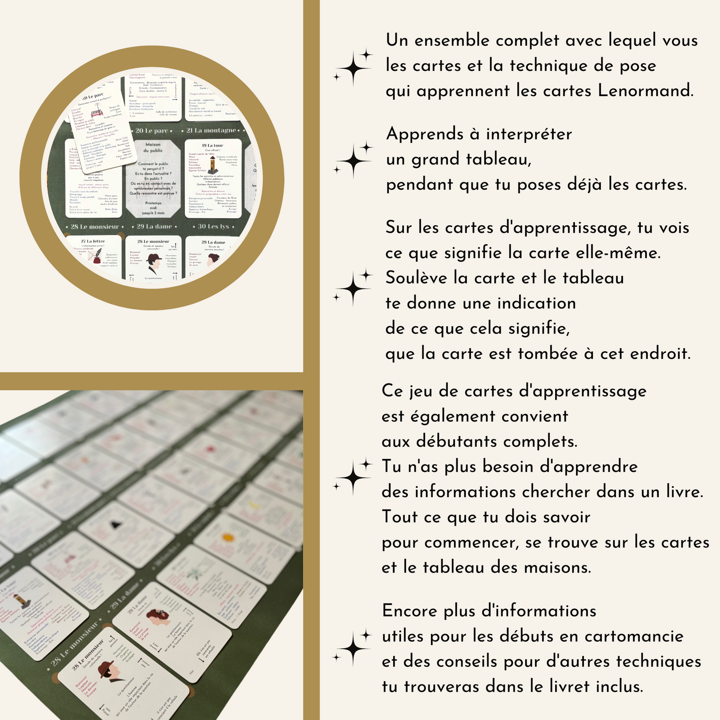 Apprentissage Lenormand petit Lenormand