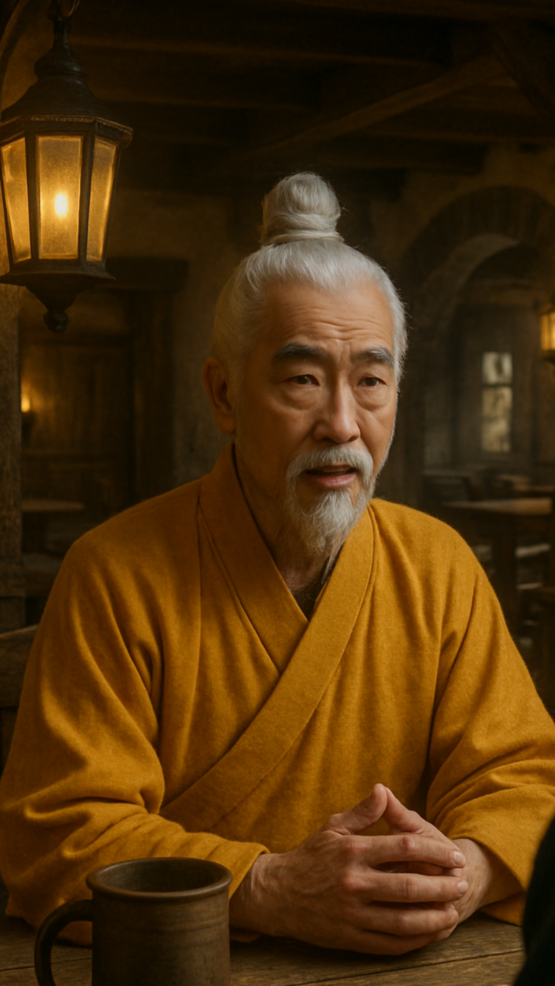 Unterhaltung mit asiatischem Geistführer