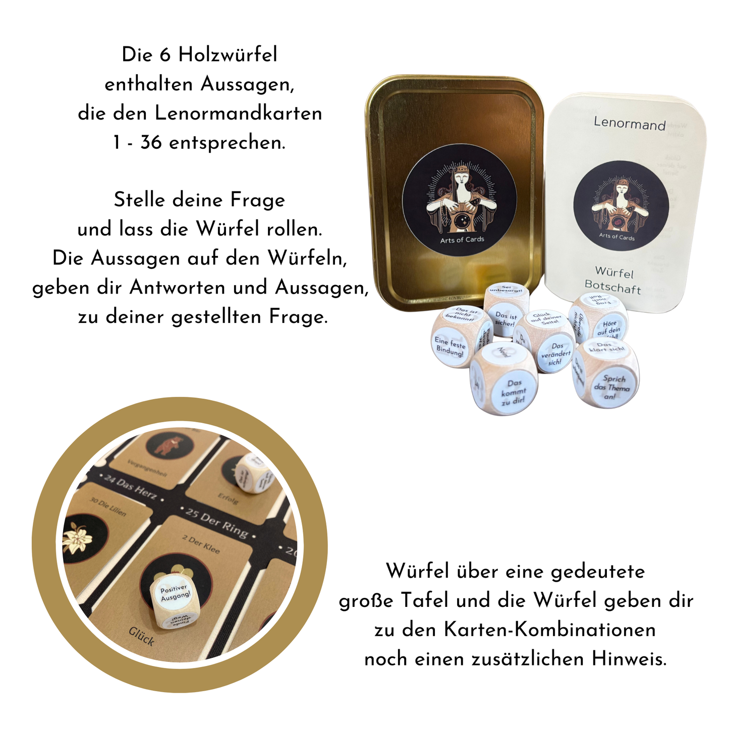 Wuerfel Botschaft