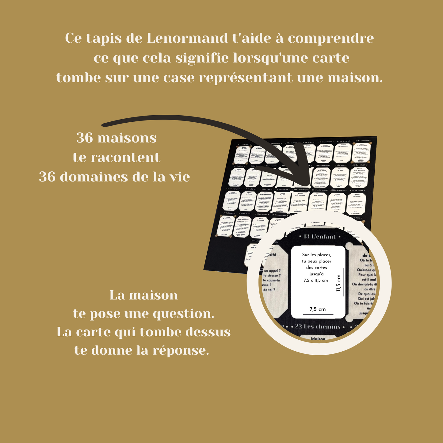 tapis de cartomancie grande taille