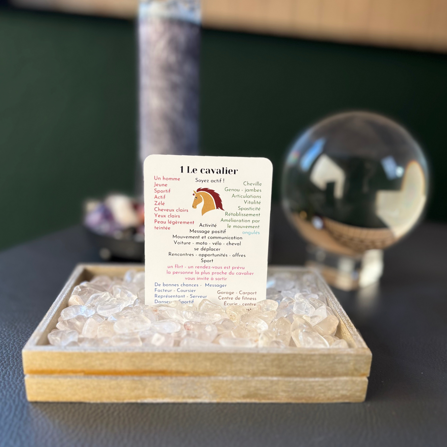 Deck de cartes d'apprentissage Lenormand avec significations