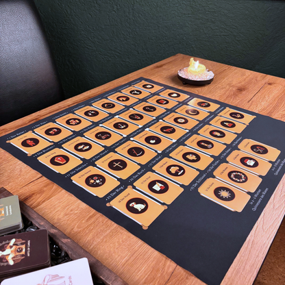 Lenormand Set 8x4 intuitive Häusertafel und Lenormanddeck