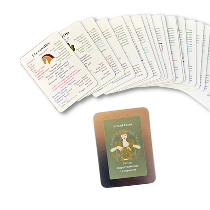 Deck de cartes d'apprentissage Lenormand avec significations