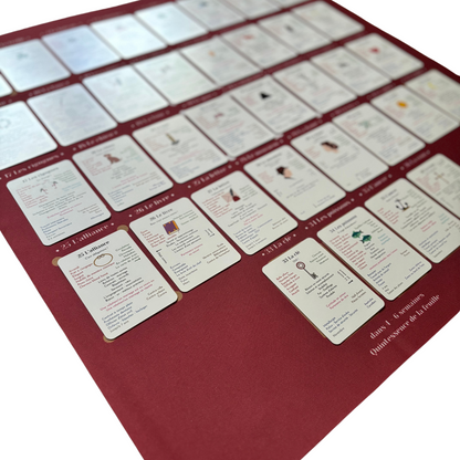 Grand jeu de cartes d'apprentissage Lenormand avec 2 plateaux de maison