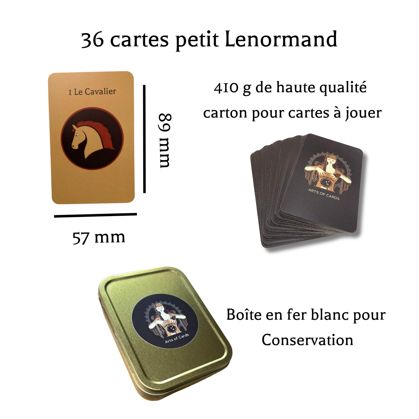 Lenormand Deck Arts of Cards 36 Cards French
