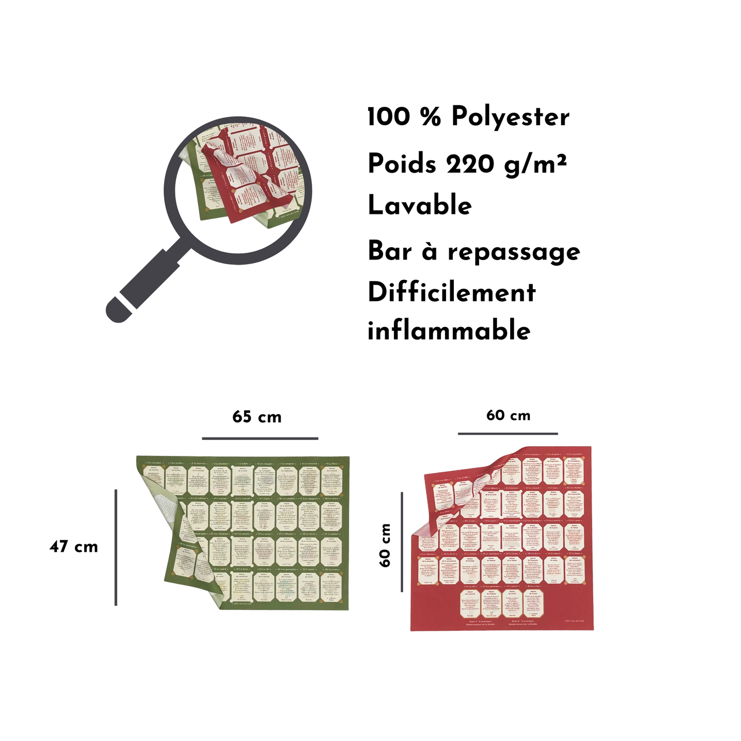 Grand jeu de cartes d'apprentissage Lenormand avec 2 plateaux de maison