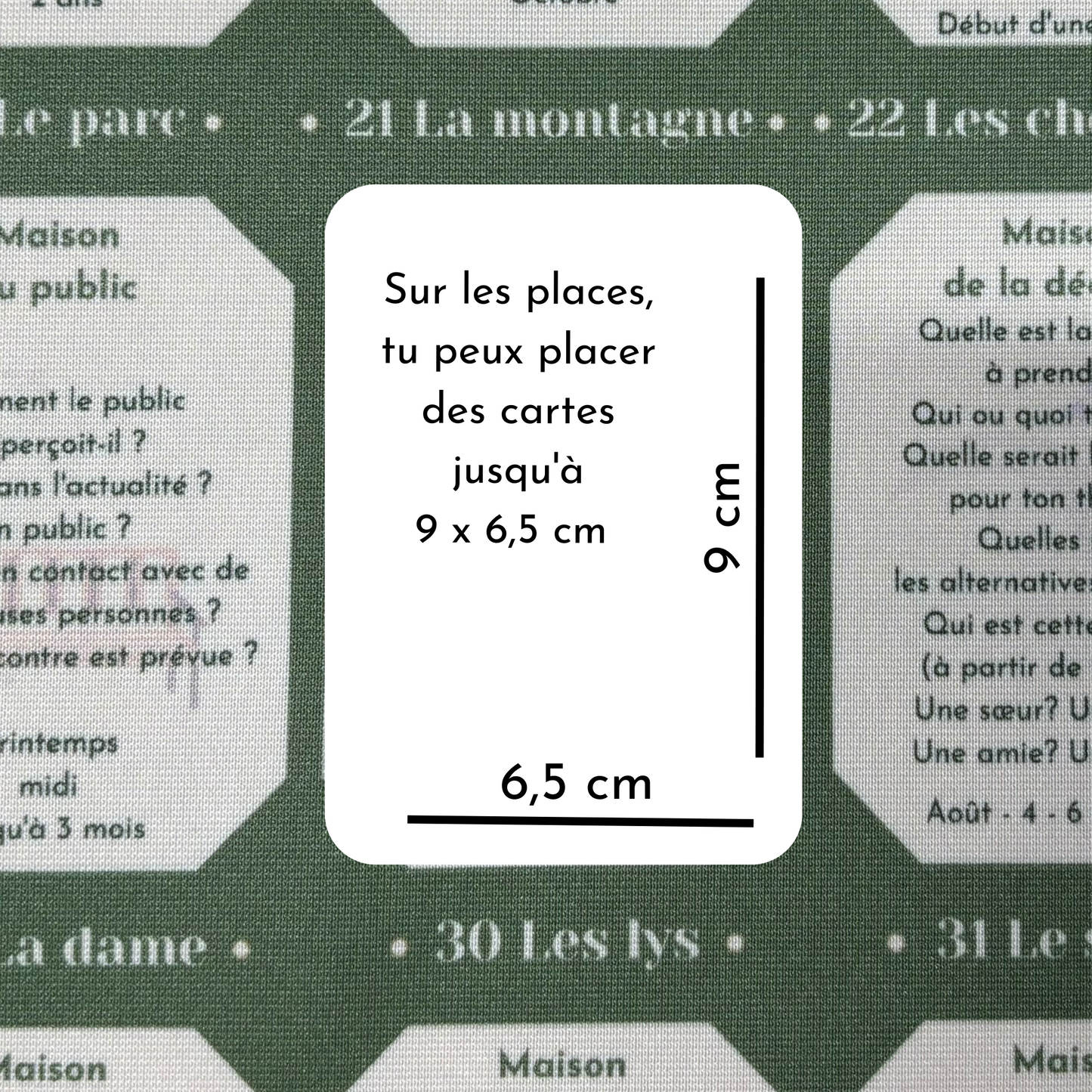 Lenormand Tableau des maisons pour apprendre 9x4