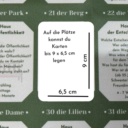 Lenormand tableau house chart for learning 9x4
