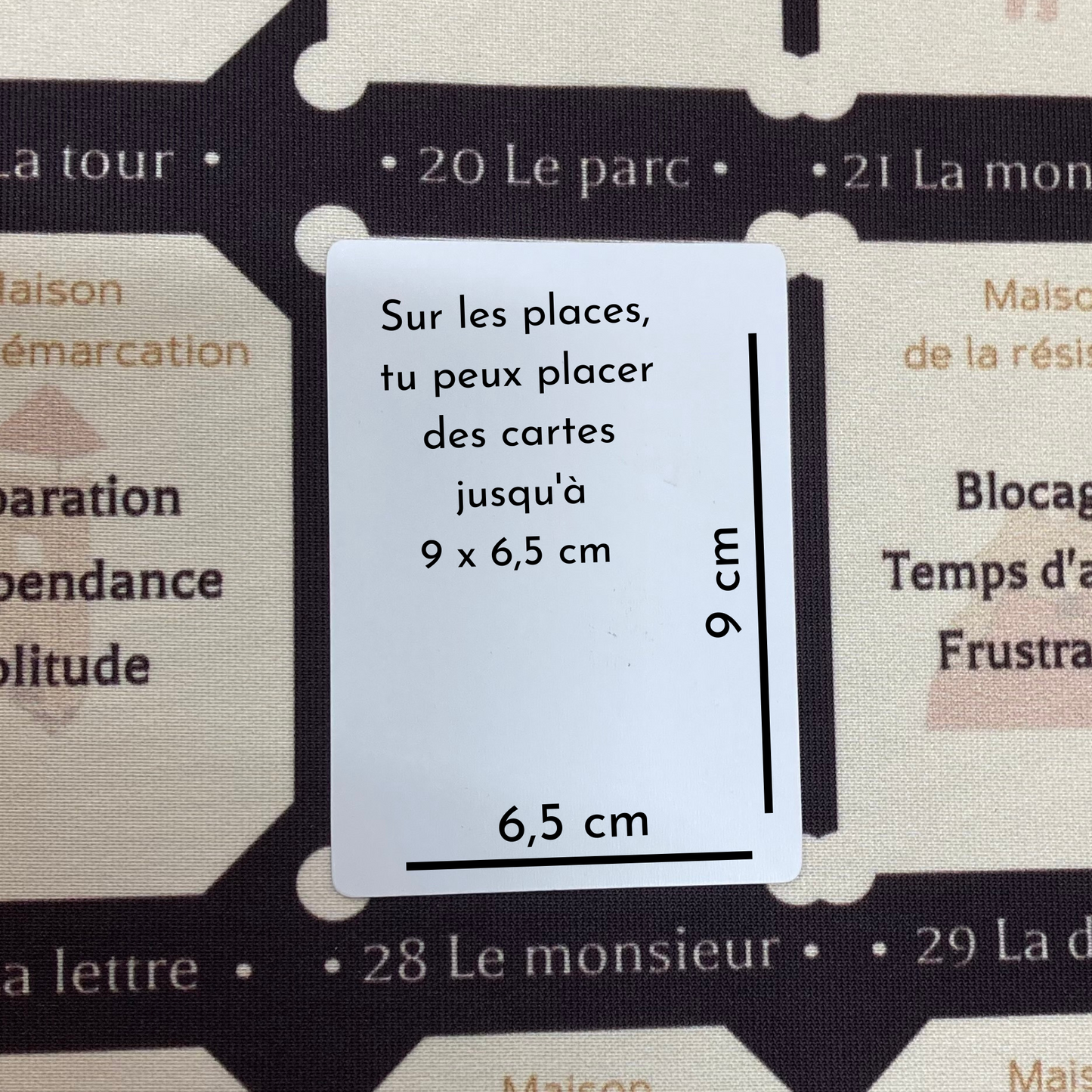 Arts of Cards planche de pose de tissu 4 x 9 noir