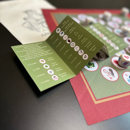Set de dés Lenormand 6 dés d'oracle en bois avec tissu à dés et instructions
