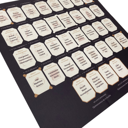 Lenormand Chiffon de tirage Tableau de maisons Support 8x4+4 Grand Tableau Tapis