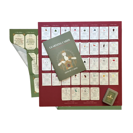 Large Lenormand learning card set with 2 house tables cloth