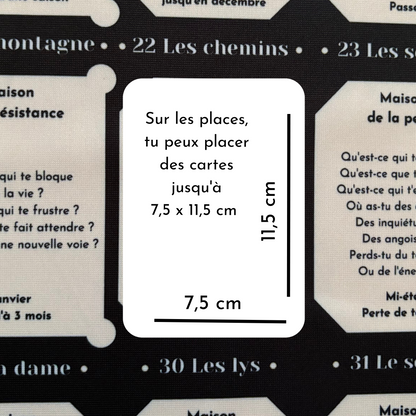 Lenormand grandes maisons - drap 8x4+4 pour les grandes cartes de Lenormand à apprendre