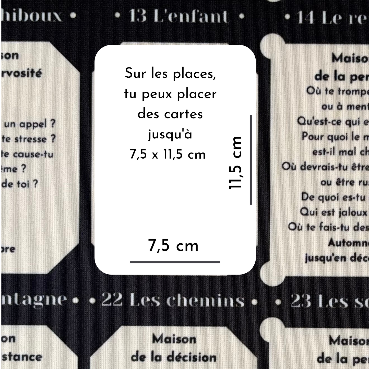 Learn Lenormand House table for large cards