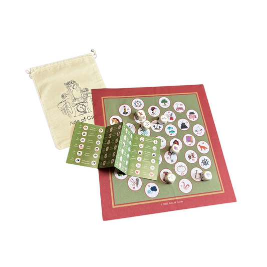 Lenormand dice set 6 wooden oracle dice with dice cloth and instructions