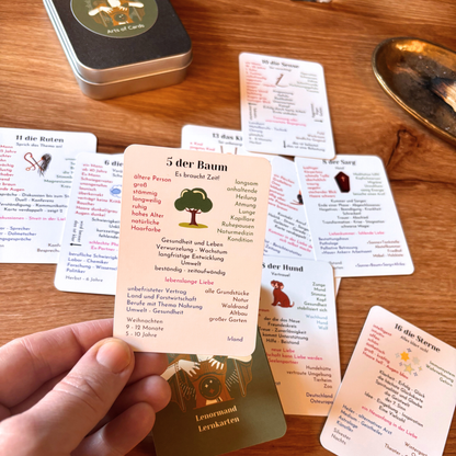 Lenormand Lernkarten Deck mit Bedeutungen