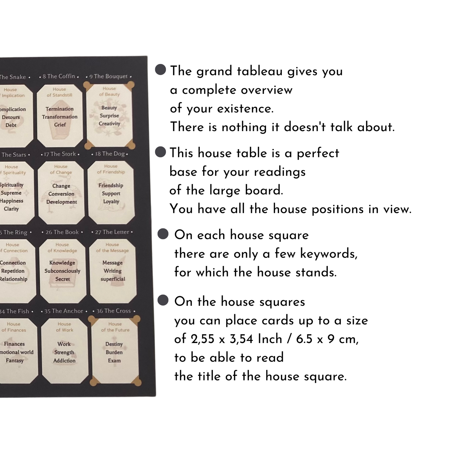 Arts of Cards Laying Cloth House Board 4 x 9 Black