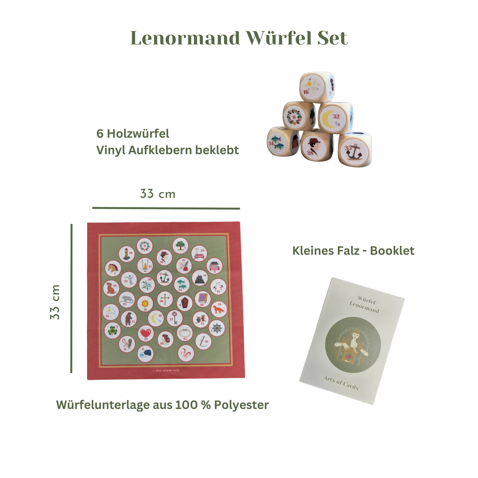 Würfelset Arts of Cards