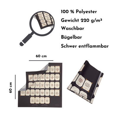 Lenormand Legetuch Häusertafel Unterlage 8x4+4 Grand Tableau