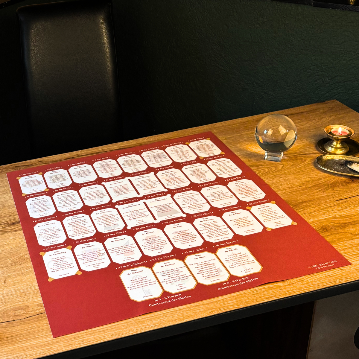 Große Tafel Lenormand Kartenunterlage