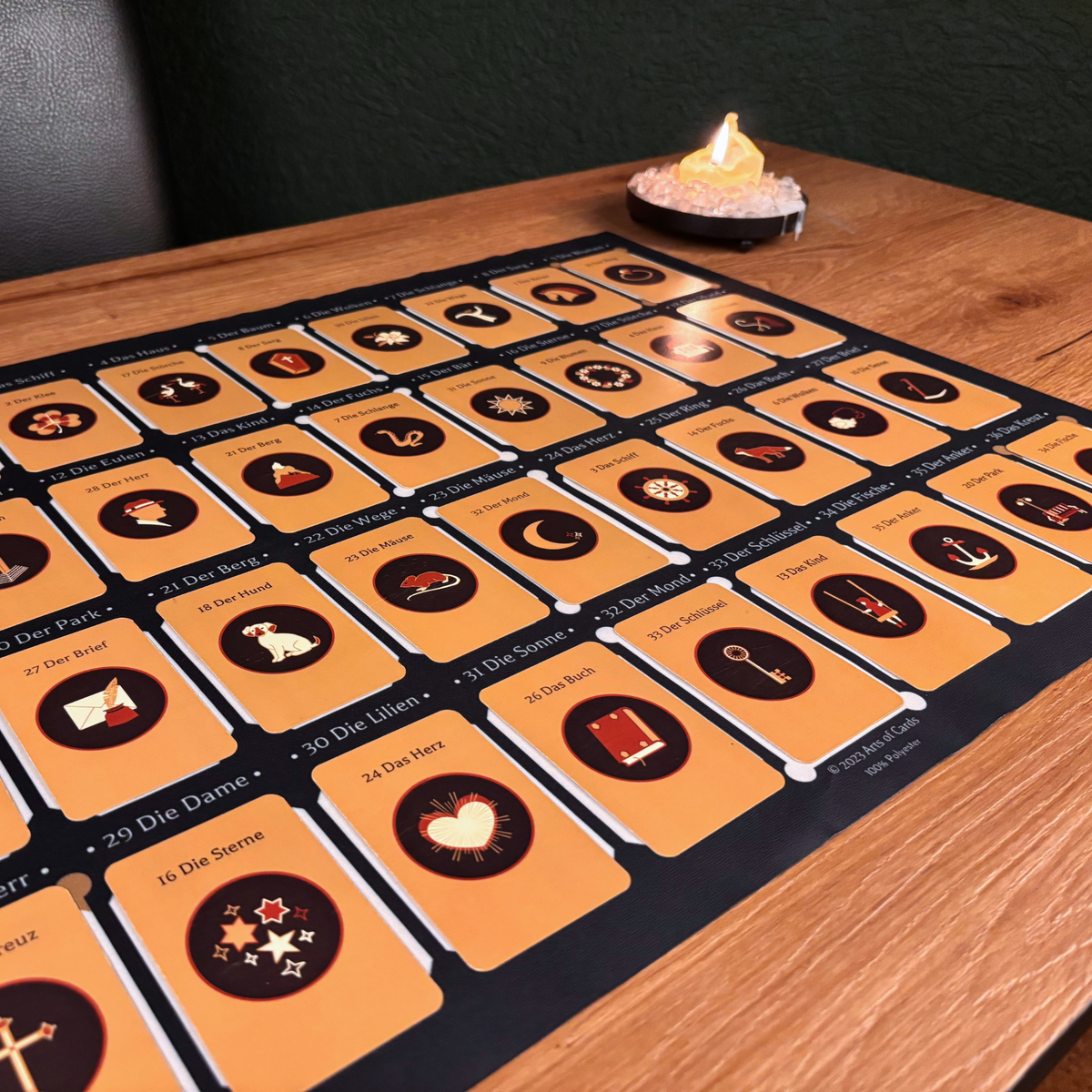 Große Tafel Lenormand Set mit Kartendeck