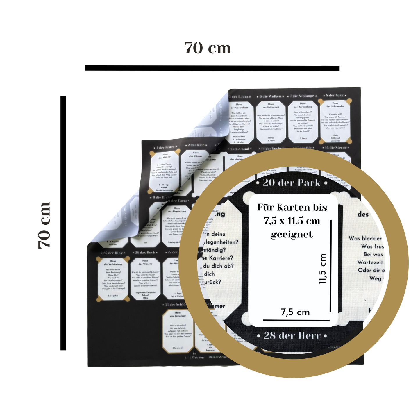 Lenormandtücher für große Karten 8x4+4 Bundle