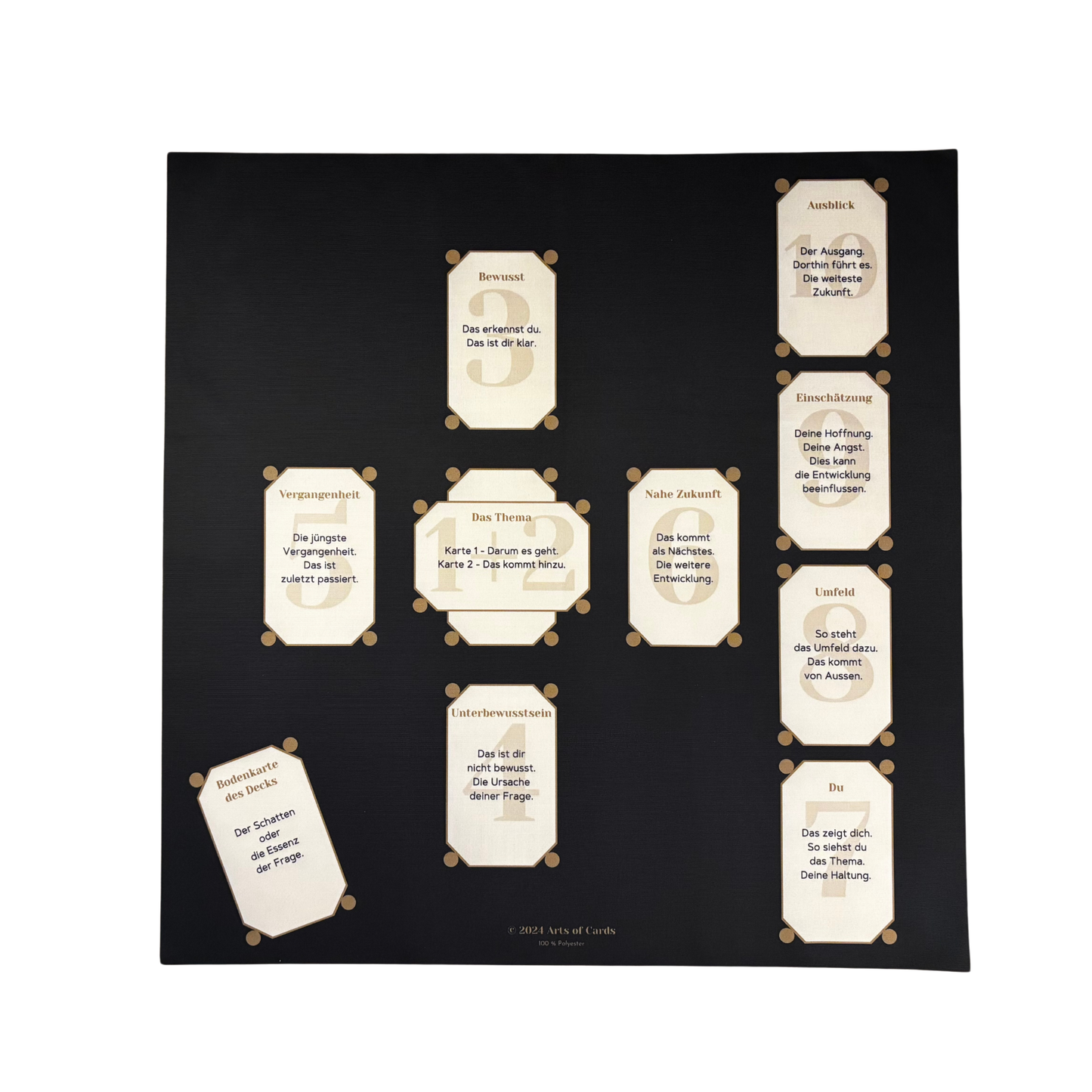 Keltisches Kreuz als Tuch zum Kartenlegen