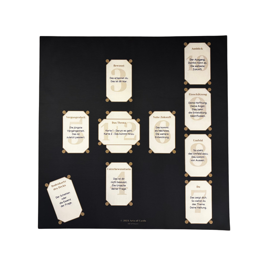 Keltisches Kreuz als Tuch zum Kartenlegen