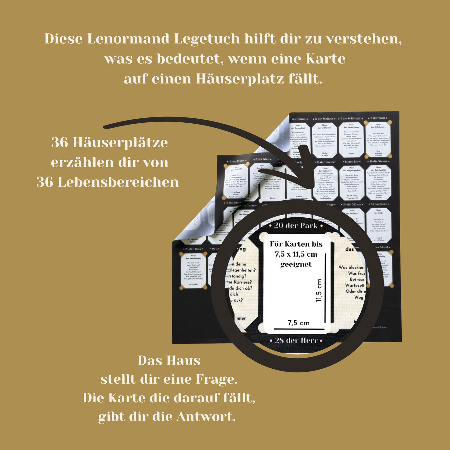 Lenormandtücher für große Karten 8x4+4 Bundle