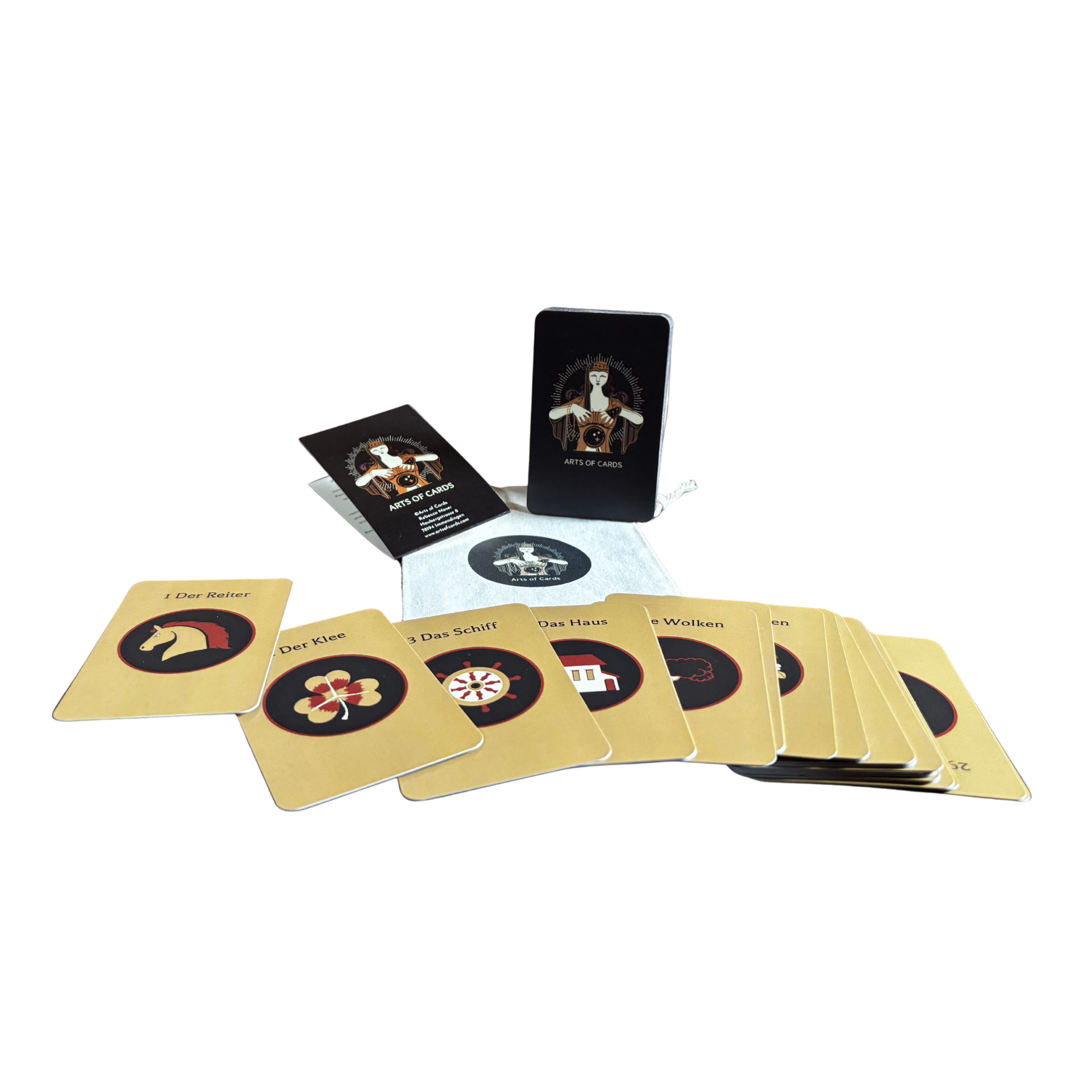 Lenormand Karten Orakel Deck Baumwollbeutel Aufbewahrung