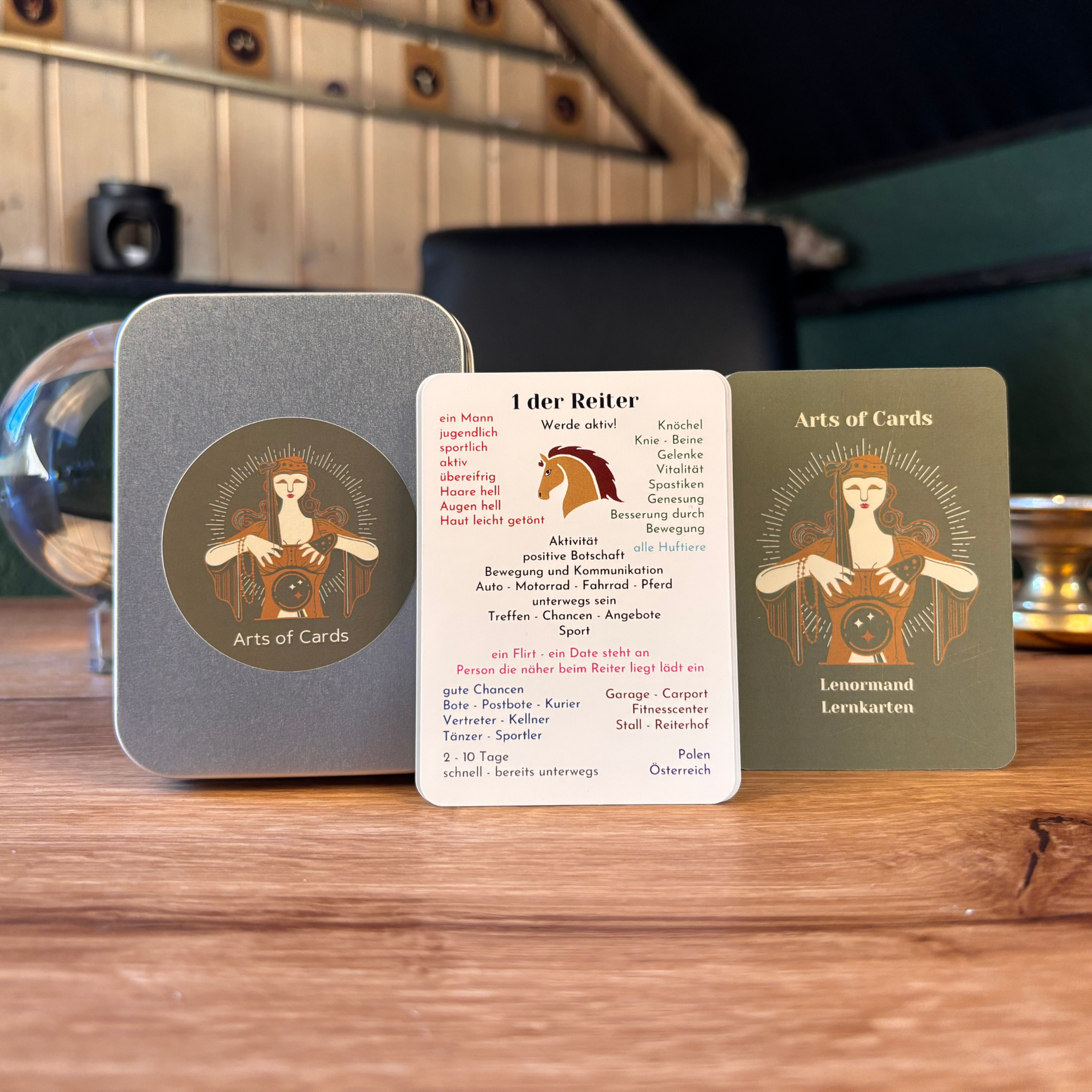 Lenormand Lernkartendeck mit Bedeutungen zum lernen