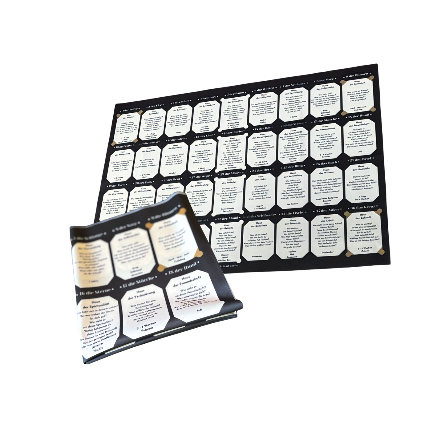 Lenormand large houses - 9x4 spread for large Lenormand cards to learn