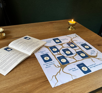 Runenset Arts of Cards mini runenkarten mit Legetuch und Booklet