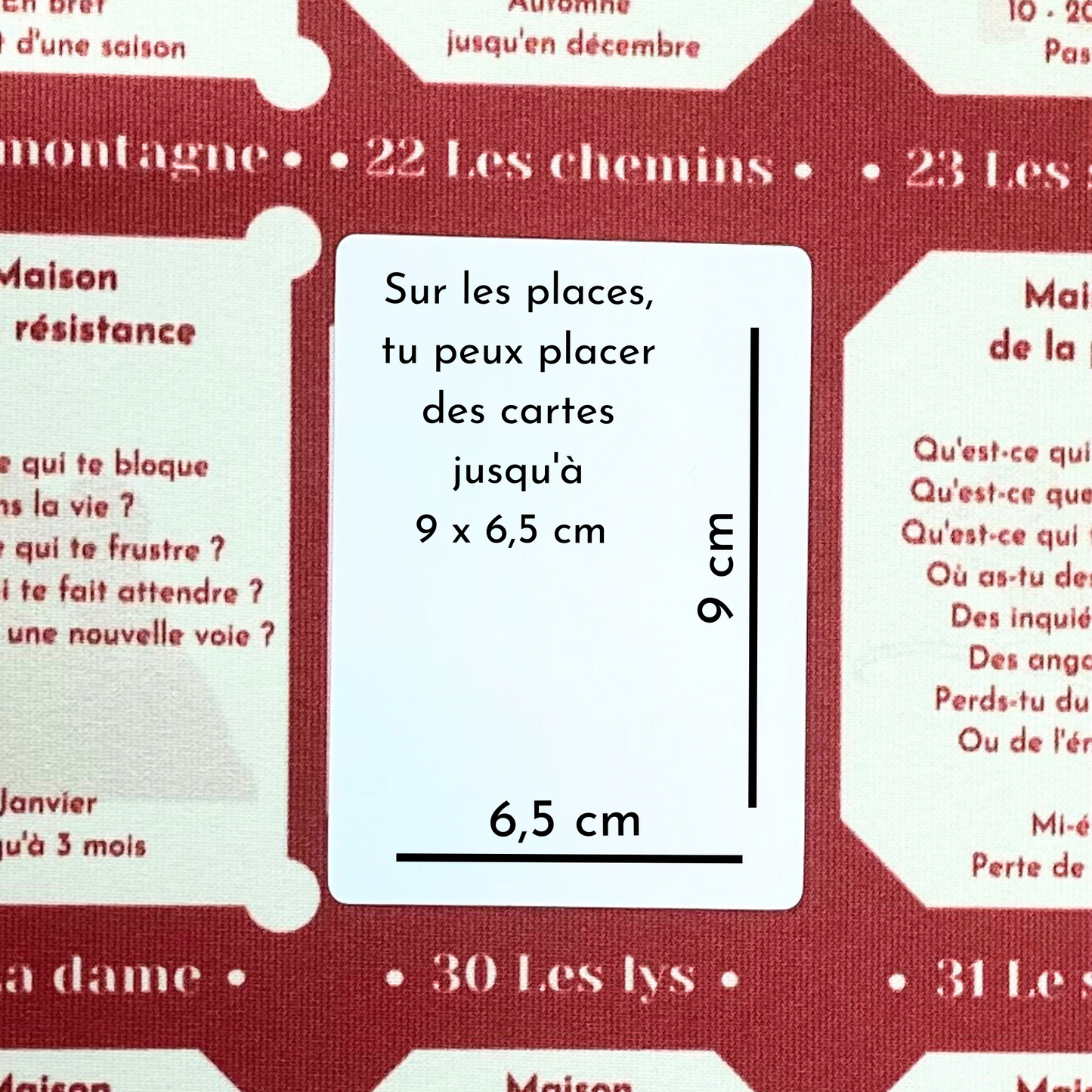 Lenormand Tableau des maisons pour apprendre 8x4+4