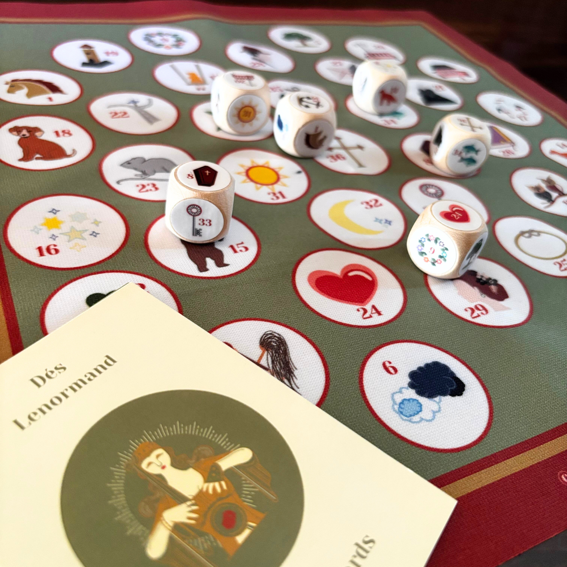 Tapis en tissu pour des Lenormand