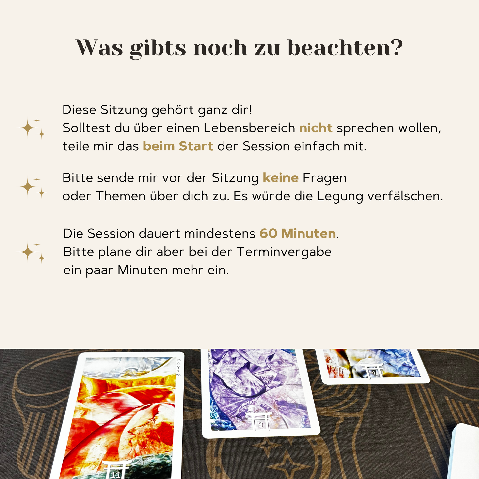Was gibts zu beachten beim Kartenlegen