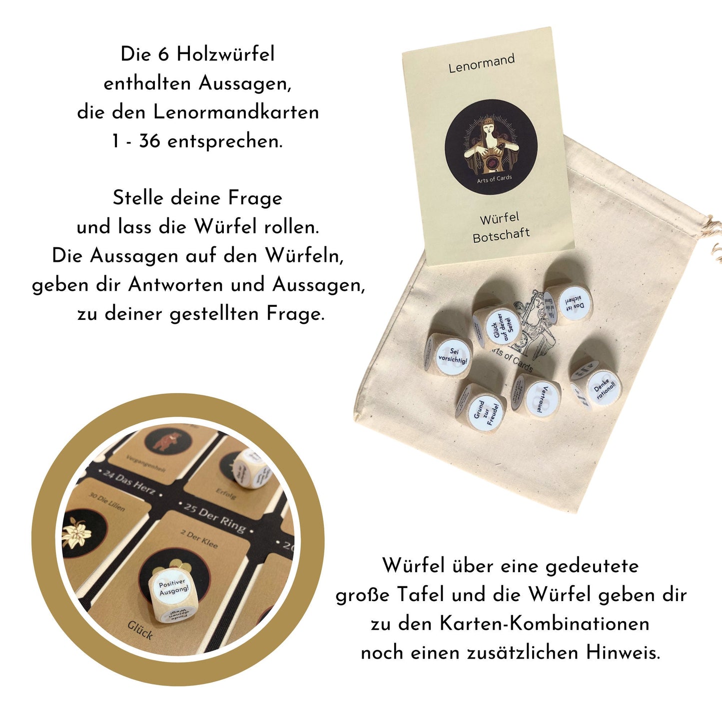 Lenormand Würfel Botschaft