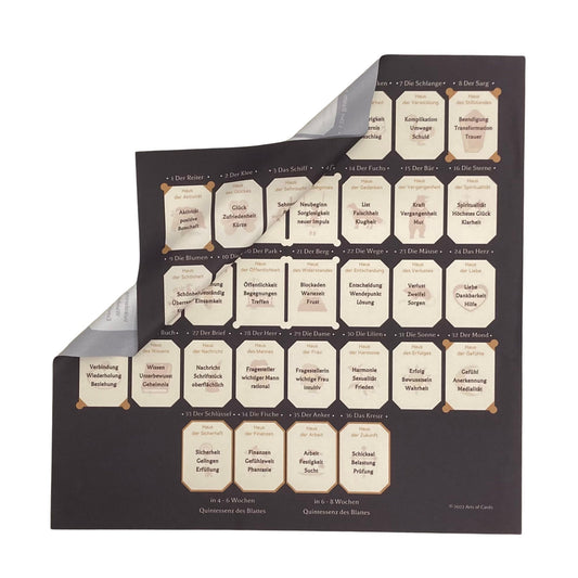 B-Ware Mängelexemplar Lenormand Legetuch Häusertafel 8x4+4 schwarz