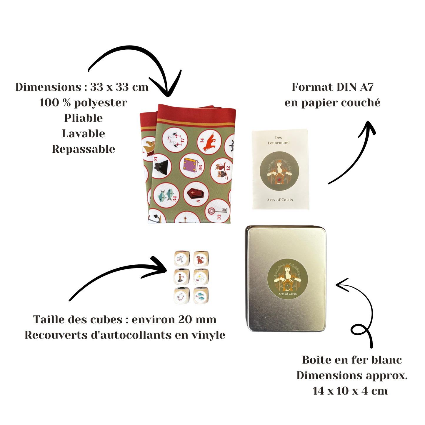 oracle simple avec tapis en tissu