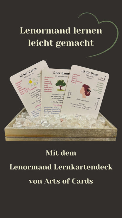 Lenormand flashcard deck with meanings