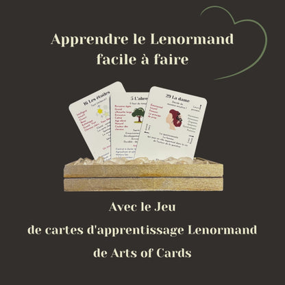 Jeu de cartes d'apprentissage Lenormand avec significations