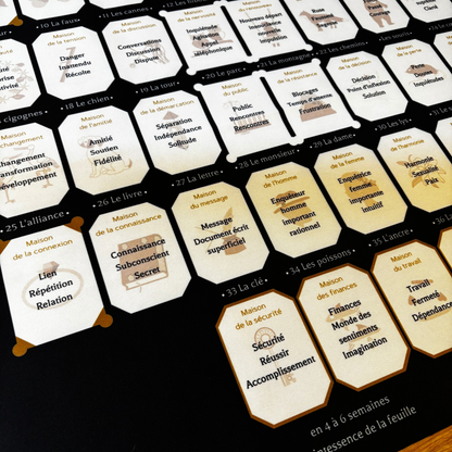 tapis grand tableau lenormand 36 cartes