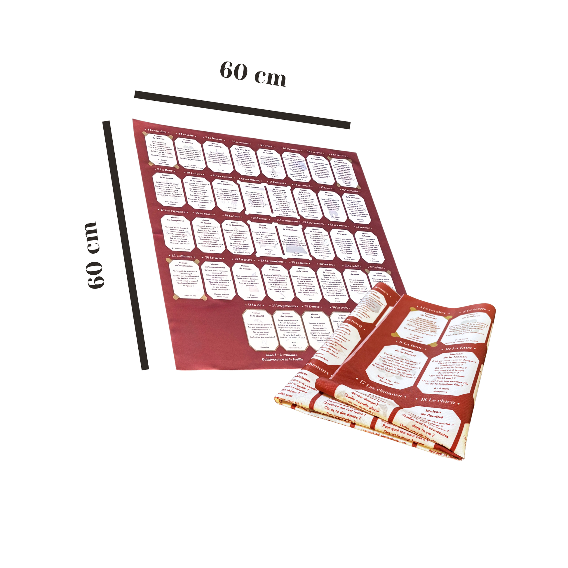 tapis de tirage Lenormand 8x4
