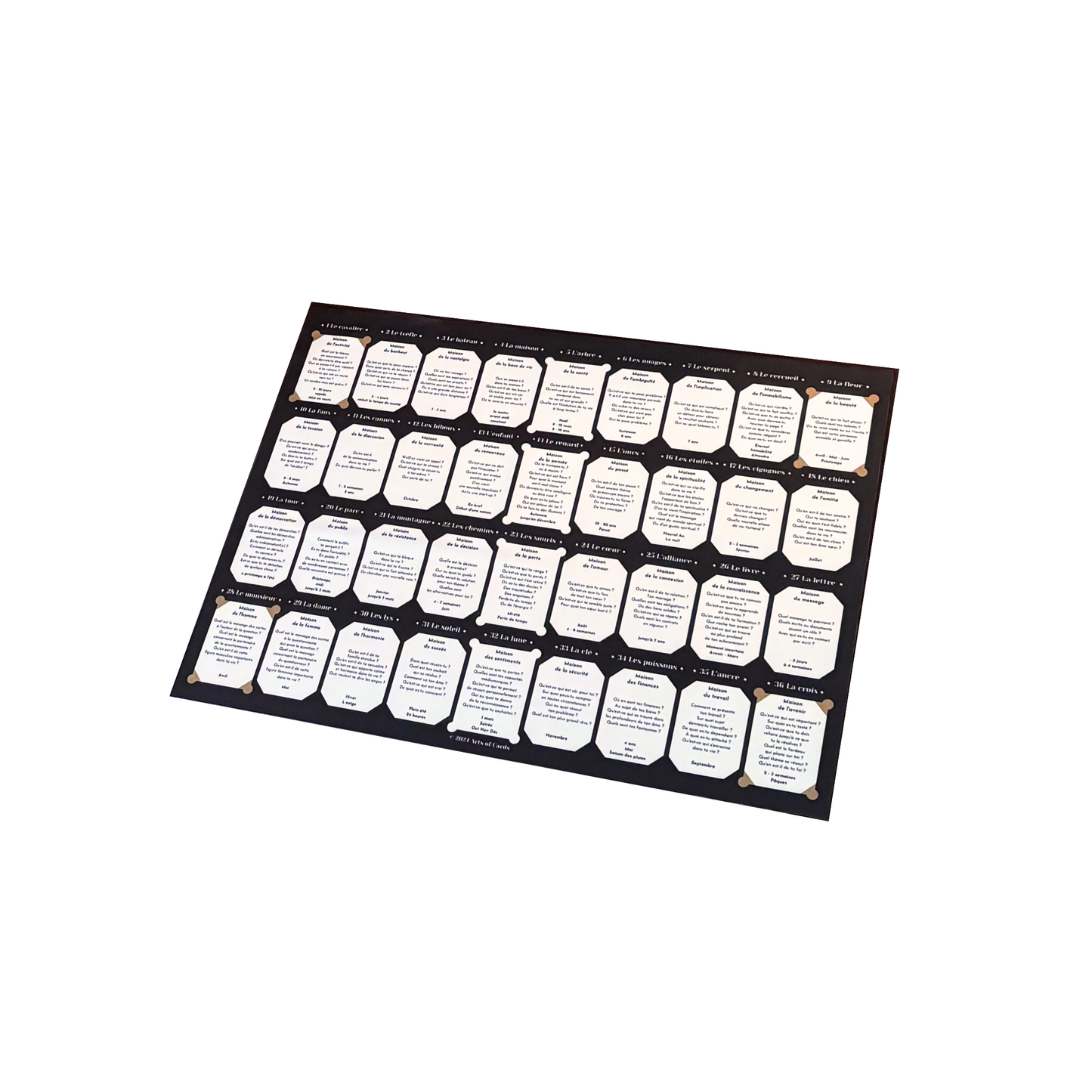 tapis de tirage Lenormand 9x4 grand format